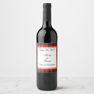 Rótulo Para Garrafa De Vinho Rótulo de Vinho de Casamento Escocês Fraser
