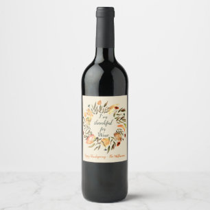 Rótulo Para Garrafa De Vinho Rótulo de Vinho de Fio do outono