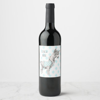 Rótulo Para Garrafa De Vinho Rótulo do frasco do Vinho Alpaca (ou Vinho Espuman