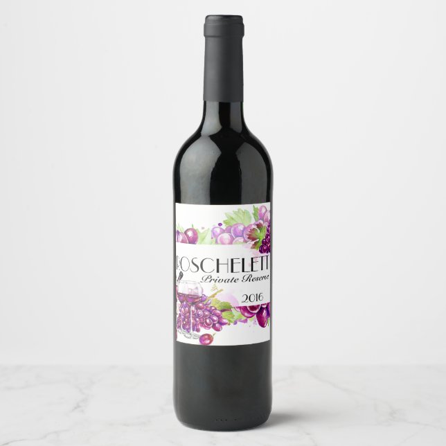 Rótulo Para Garrafa De Vinho Rótulo do Vinho (Frente)