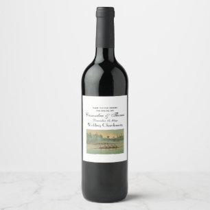 Rótulo Para Garrafa De Vinho Rowers de Vintage Race de Barcos Ratas