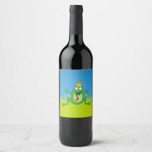 Rótulo Para Garrafa De Vinho sapo Príncipe