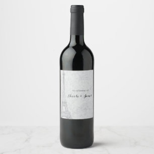 Rótulo Para Garrafa De Vinho Torre Eiffel Paris Casamento Vintage Vinho Elegant