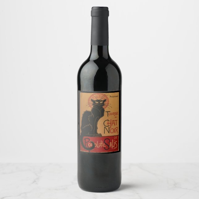 Rótulo Para Garrafa De Vinho Tournee du Chat Noir Wine e Sparparte Wine (Frente)