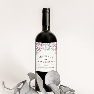 Rótulo Para Garrafa De Vinho Uvas russas   Home Winemaker