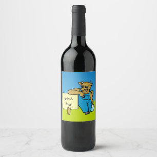 Rótulo Para Garrafa De Vinho Vaca com sinal