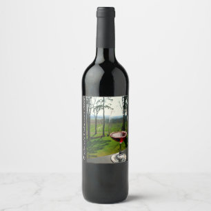 Rótulo Para Garrafa De Vinho Vidro de vinho e rótulo de vinho Design