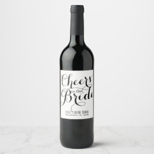 Rótulo Para Garrafa De Vinho Vinho Bridal Branco & Preto BRINCADEMOS PARA A NOI