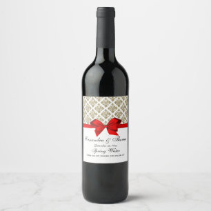 Rótulo Para Garrafa De Vinho Vintage Dourado Whatk Red H Vinho Rótulo da garraf