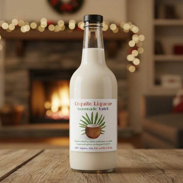 Rótulo Personalizado de Coquito de Coco para Feria (Criador carregado)