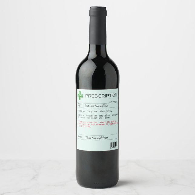 Rótulo Personalizado de Impressão de Vinho Engraça (Frente)