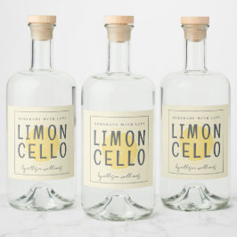 Rótulo Personalizado de Limoncello Caseiro