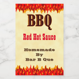Rótulo Personalizado de Molho Picante BBQ 2x3" com