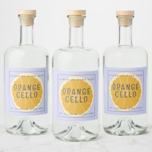 Rótulo Personalizado de Orangecello Caseiro