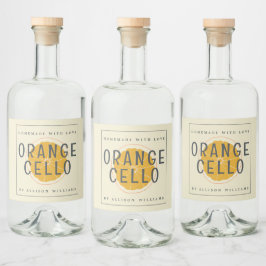 Rótulo Personalizado de Orangecello Caseiro