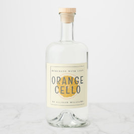 Rótulo Personalizado de Orangecello Caseiro