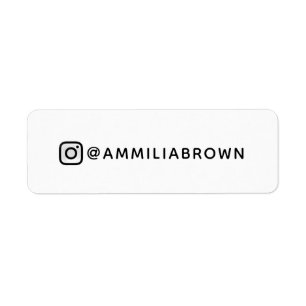 Rótulo Personalizado do Instagram Etiqueta de No