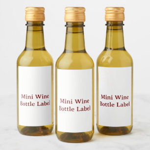 rótulo personalizado para garrafa de vinho miniatu