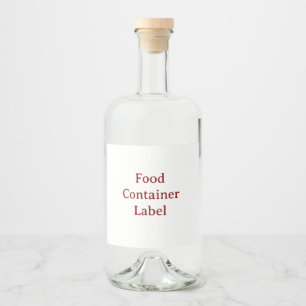 rótulo personalizado para recipientes de alimentos