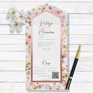Rótulo Russo Blush Flores Vermelhos Rosa Código QR