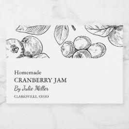 Rótulo Simples Preto e Branco de Amoreira