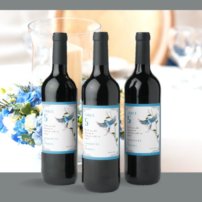 Rótulo Vinho Azul da Tabela de Felicidade (Criador carregado)