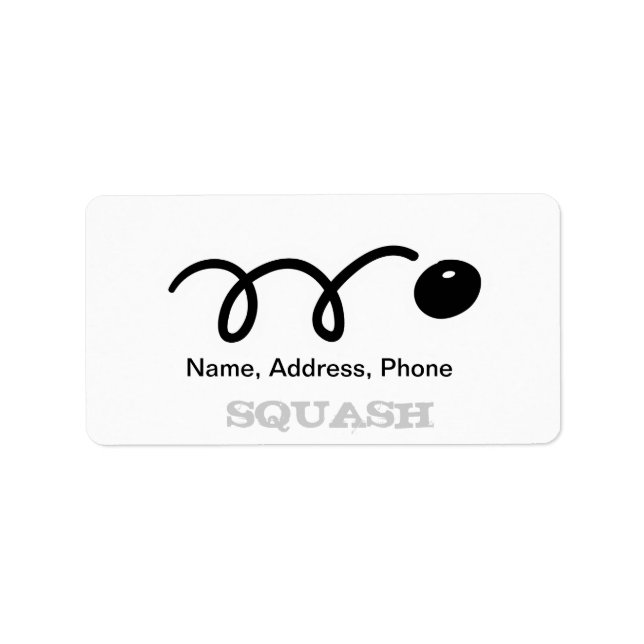 Rótulos / adesivos de endereço do tema Squash (Frente)