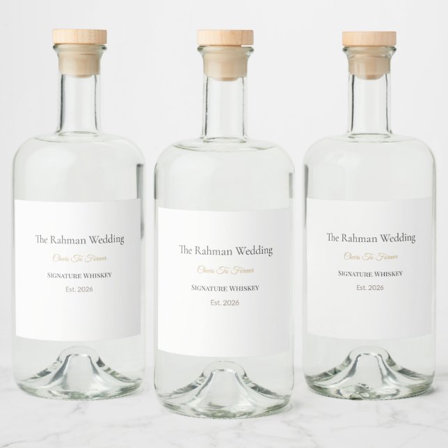 Rótulos de Bebidas Luxuosas | Uísque Personalizado (Garrafas)