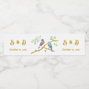 Rótulos de Cerveja Casamento dos Pássaros Azuis