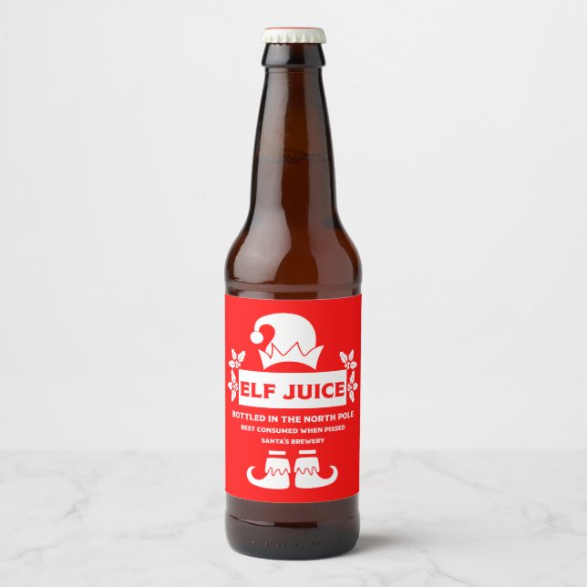 Rótulos de cerveja engraçados de Natal (Frente)