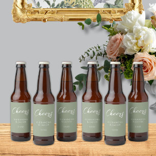 Rótulos de Cerveja para Casamento Tipografia Elega