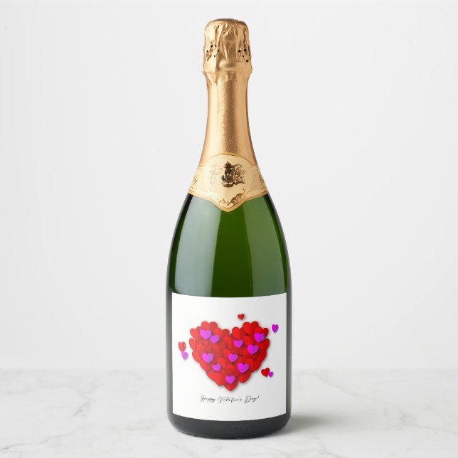rótulos de champanhe do dia dos namorados 🍾 🥂 (Frente)