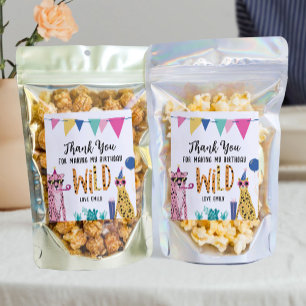 Rótulos de Comida de Festas de aniversário de anim