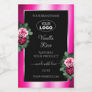 Rótulos de embalagem de produto com logotipo de ro