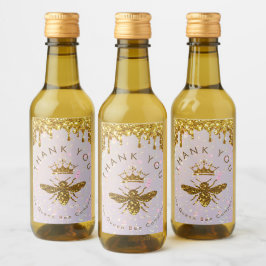 Rótulos de garrafa com design de abelha rainha