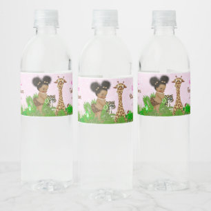 Rótulos de Garrafa de Água Chá de Bebê Safari Meni