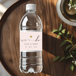 Rótulos de Garrafa de Água de Casamento Elegant Sc