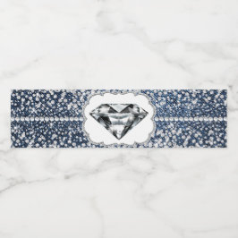 Rótulos de Garrafa de Água de Jeans e Diamante