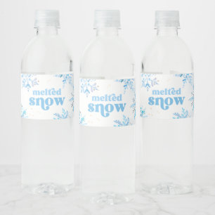 Rótulos de Garrafa de Água de Neve Derretida Azul