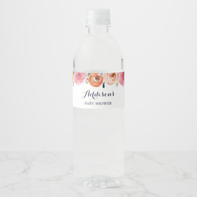 Rótulos de Garrafa de Água do Chá de fraldas de Fl (Frente)