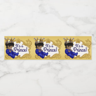 Rótulos de Garrafa de Água do Príncipe Afro-Americ