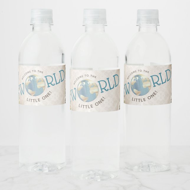 Rótulos de Garrafa de Água para Chá de Bebê com Ma (Garrafas)