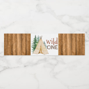 Rótulos de Garrafa de Água Tribal Wild One Teepee 