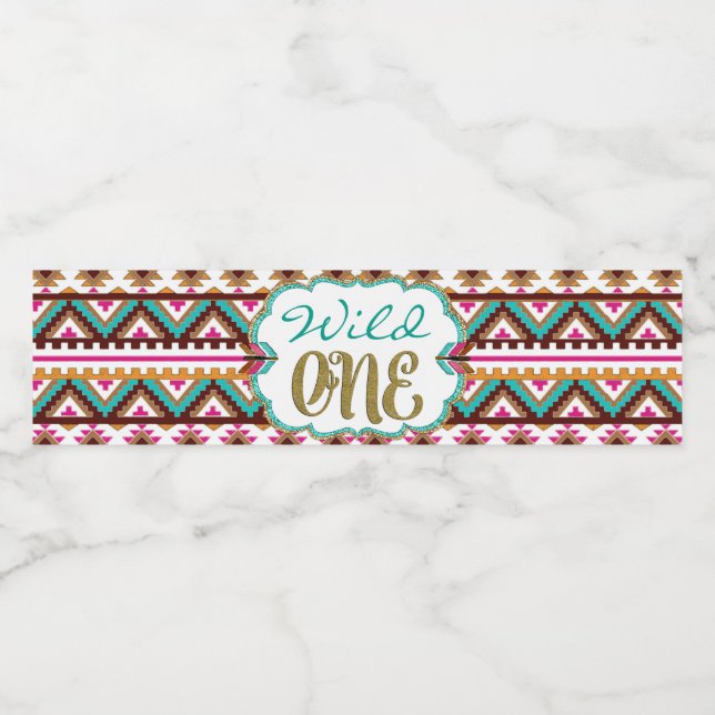 Rótulos de Garrafa de Água Wild One (Rótulo Único)