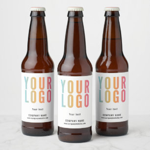 Rótulos de Garrafa de Cerveja Minimalistas Brancos