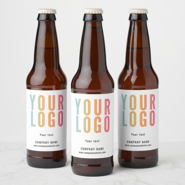 Rótulos de Garrafa de Cerveja Minimalistas Brancos (Garrafas)