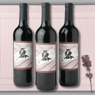 Rótulos de Garrafa de Vinho Chic Couture Fashionab