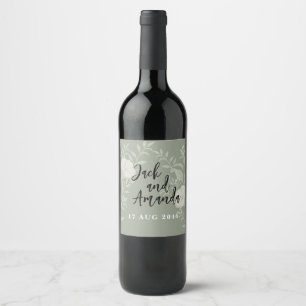 Rótulos de garrafa de vinho de decoração simples d