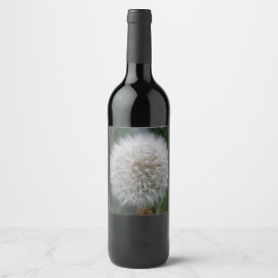 Rótulos de Garrafa de Vinho de Flor com Dandelion