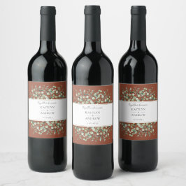 Rótulos de Garrafa de Vinho Espumante Casamento Te